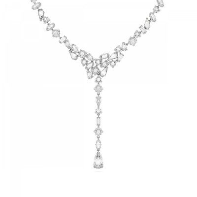 Swarovski® 'Mesmera' Women's Base Metal Necklace - Silver 5661520