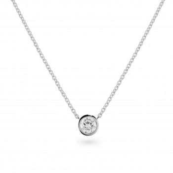 Orphelia® 'Alexandria' Women's Whitegold 18C Chain with Pendant - Silver KD-2035