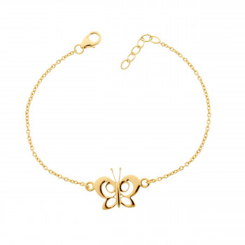 Orphelia® 'Butterfly' Women's Sterling Silver Bracelet - Gold ZA-7074/1