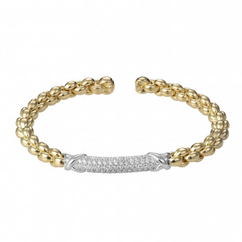 'Ilaila' Women's Sterling Silver Bracelet - Silver/Gold ZA-7394