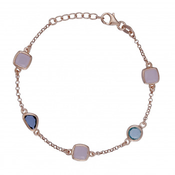 'Euphemia' Women's Sterling Silver Bracelet - Rose ZA-7411