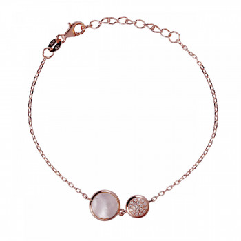 'Anise' Women's Sterling Silver Bracelet - Rose ZA-7431