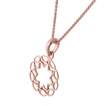 Orphelia® 'Jasmine' Women's Sterling Silver Chain with Pendant - Rose ZH-7076/1