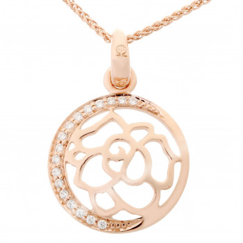 Orphelia® 'Blair' Women's Sterling Silver Chain with Pendant - Rose ZH-7089/1