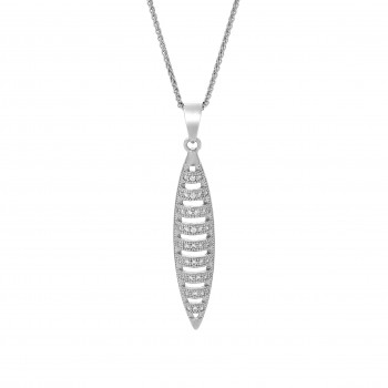 Orphelia® Women's Sterling Silver Chain with Pendant - Silver ZH-7330