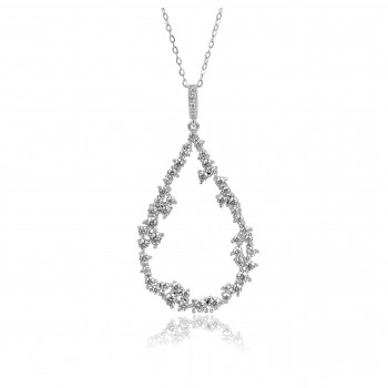 Orphelia® Women's Sterling Silver Chain with Pendant - Silver ZH-7424