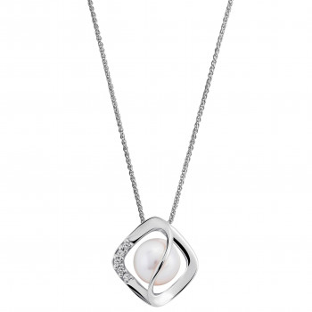 Orphelia® 'Aina' Women's Sterling Silver Chain with Pendant - Silver ZH-7471