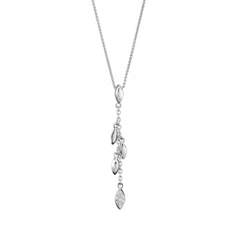 Orphelia® 'Loana' Women's Sterling Silver Chain with Pendant - Silver ZH-7505