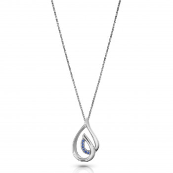 Orphelia® 'Dazzle' Women's Sterling Silver Chain with Pendant - Silver ZH-7518/B
