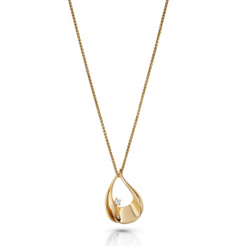 Orphelia® 'Etoile' Women's Sterling Silver Chain with Pendant - Gold ZH-7524/G