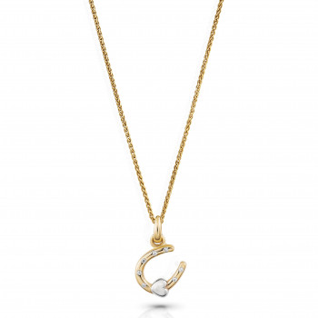 Orphelia® 'Aurora' Women's Sterling Silver Chain with Pendant - Silver/Gold ZH-7525/G