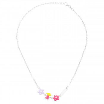 Orphelia® 'Dahlia' Child's Sterling Silver Necklace - Silver ZK-7147