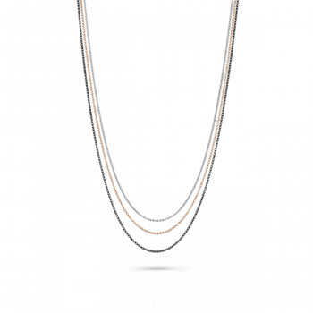 Orphelia® Women's Sterling Silver Necklace - Gold/Silver/Rose ZK-7203