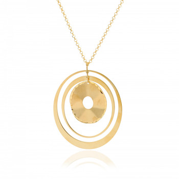 Orphelia® 'Hope' Women's Sterling Silver Chain with Pendant - Gold ZK-7393