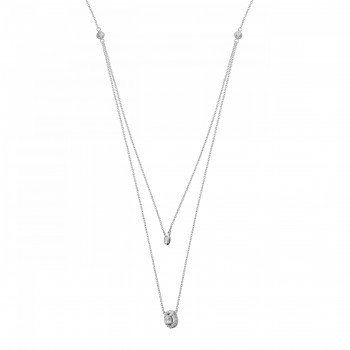 Orphelia® Women's Sterling Silver Necklace - Silver ZK-7492