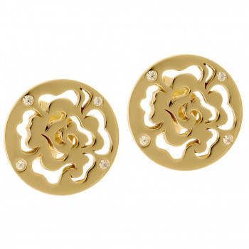 Orphelia® 'Fiore' Women's Sterling Silver Stud Earrings - Gold ZO-7079/2