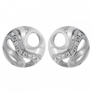 Orphelia® 'Elvina' Women's Sterling Silver Stud Earrings - Silver ZO-7085