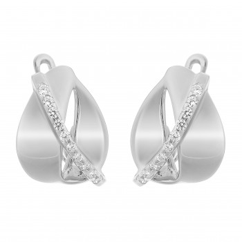 Orphelia® 'Idia' Women's Sterling Silver Stud Earrings - Silver ZO-7086