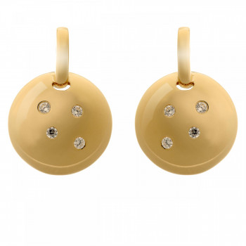 Orphelia® 'Linn' Women's Sterling Silver Drop Earrings - Gold ZO-7130/G