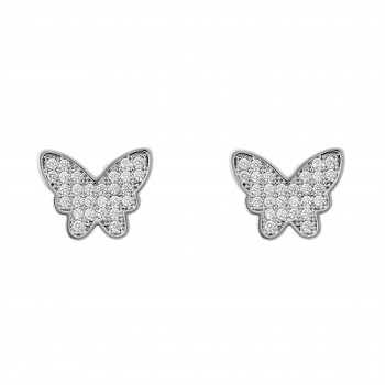Orphelia® 'Amaya' Women's Sterling Silver Stud Earrings - Silver ZO-7316