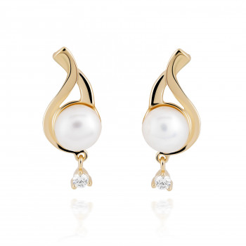Orphelia® 'Adia' Women's Sterling Silver Drop Earrings - Gold ZO-7473