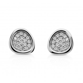 Orphelia® 'Layla' Women's Sterling Silver Stud Earrings - Silver ZO-7489