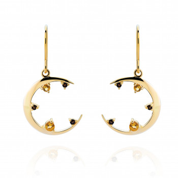 Orphelia® 'Eline' Women's Sterling Silver Drop Earrings - Gold ZO-7497/G