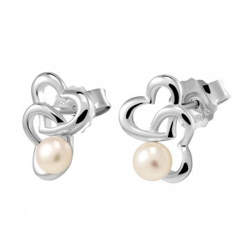 Orphelia® 'Lili' Women's Sterling Silver Stud Earrings - Silver ZO-7513