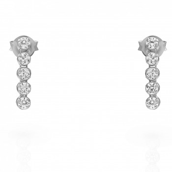Orphelia® 'Bling' Women's Sterling Silver Drop Earrings - Silver ZO-7547