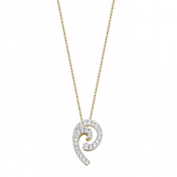 Pierre Cardin® Women's Sterling Silver Chain with Pendant - Gold PCNL90506B450