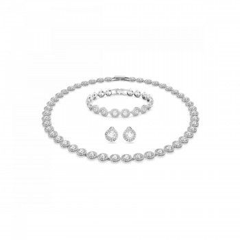Swarovski® 'Angelic' Women's Base Metal Set: Bracelet + Necklace - Silver 5367853