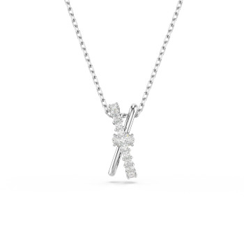 Swarovski® 'Hyperbola' Women's Base Metal Necklace - Silver 5689723