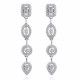 Gena.paris® 'Gabriella' Women's Sterling Silver Drop Earrings - Silver GBO1503-W