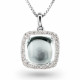 'Alexandra' Women's Whitegold 18C Pendant - Silver HD-4200