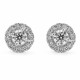 'Gilda' Women's Whitegold 18C Stud Earrings - Silver OD-5029