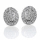 Orphelia® 'Kamilla' Women's Whitegold 18C Stud Earrings - Silver OD-5320