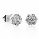 Orphelia® 'Norvina' Women's Whitegold 18C Stud Earrings - Silver OD-5327