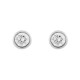 'Alexandria' Women's Whitegold 18C Stud Earrings - Silver OD-5329