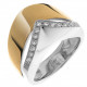 Women's Two-Tone 18C Ring - Silver/Gold RD-33018
