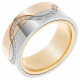 Women's Three-Tone 14C Ring - Gold/Silver/Rose RD-33404