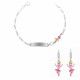 'Oviva' Child Unisex's Sterling Silver Set: Bracelet + Earrings - Silver SET-7137/1