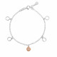 'Maite' Women's Sterling Silver Bracelet - Silver/Rose ZA-7376