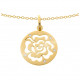 'Fiore' Women's Sterling Silver Chain with Pendant - Gold ZH-7079/2