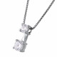 'Lykke' Women's Sterling Silver Chain with Pendant - Silver ZH-7128