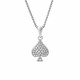 Women's Sterling Silver Chain with Pendant - Silver ZH-7346