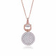 'Alisia' Women's Sterling Silver Chain with Pendant - Rose ZH-7420
