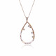 'Islia' Women's Sterling Silver Chain with Pendant - Rose ZH-7423/RG