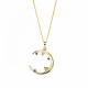 'Eline' Women's Sterling Silver Chain with Pendant - Gold ZH-7497/G