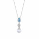 'Lylou' Women's Sterling Silver Chain with Pendant - Silver ZH-7498