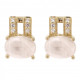 'Alena' Women's Sterling Silver Stud Earrings - Gold ZO-7122/G